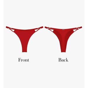 RELLECIGA Women’s Low Rise Sexy Thong Bikini Bottom Adjustable High Leg Swimsuit Bottoms, Small