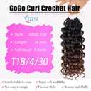 7 Packs GoGo Curl Crochet Hair 10 Inch Short Curly Crochet Hair for Women Beach Curl Water Wave Deep Twist Crochet Braids Synthetic Braiding Hair Extensions (10 Inch,T1B/4/30)