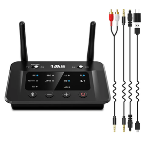 1Mii B03 Bluetooth 5.3 Transmitter Receiver for TV Home Stereo BT Headphones, aptX Low Latency/Adaptive/HD Bluetooth Audio Adapter, Splitter for Wired & Wireless, Optical RCA AUX 3.5mm Inputs/Outputs