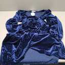 BerryGo Women's Long Sleeve Wrap Semi Formal Velvet Mini Dress Sexy Cocktail Party Winter Club Dress, A-velvet Navy(faux Wrap), S