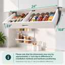 Pull Down Under Cabinet Spice Rack, Kitchen Storage Organizer, Counter Space Shelf
