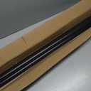 Tension Curtain Rod 43-144 Inches Extra Long Black Heavy Duty Tension Rods Adjustable Curtain Rod No Drilling Spring Loaded Tension Rod for Windows Patio Hold Up Blackout Curtains and Non Slip