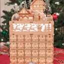 Clever Creations Wooden Christmas Advent Calendar, Countdown to Christmas, LED Holiday Decoration, Battery Operated, Reindeer Village
