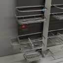 simplehuman Adjustable and Extendable Shower Caddy XL, Stainless Steel and Anodized Aluminum