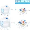 Collapsible Water Container Jug with Spigot, 2 Packs 5.3 Gallon BPA Free Camping Water Storage Carrier for Outdoor Hiking Backpacking & Emergency Survival Kit, Foldable Portable Canteen