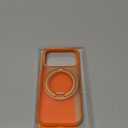 TORRAS 360 Magnetic Stand for iPhone 17 Pro Case, [Fit for MagSafe] [Rotatable Ring Kickstand] [4X Mil-Grade Shockproof] Slim Phone Cover, Camera Button, Cosmic Orange, Translucent, Ostand O3 Fitness