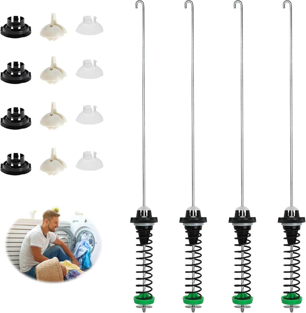W11396716 W11171694 MVW6230HW0 WTW6120HW0 WTW5105HW0 PS12731176 Washer Suspension Rod Kit fit for whirlpool kenmore maytag 24.4in 4Pcs, Figure 2 Shows More Compatible Models