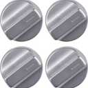 4Pcs W11517331 Gas Range Surface Burner Knob Compatible with Whirlpool Stove Models WEC310S0LS1 WEC310S0LS2 YWEE515S0LS0 YWEE515S0LS1, Replaces W11117415 W10850027 W11458840