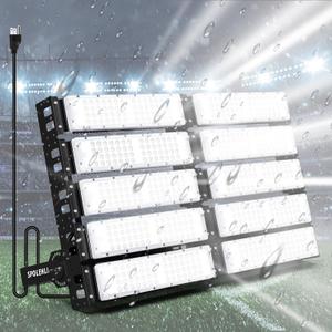 LED Stadium Light  3000W Equivalent High Mast Flood Light 80,000LM, IP66 Waterproof, 50,000Hrs Lifespan, 120 Wide Beam for Tunnels/Parking Lots/Fields  Super Bright & Energy-Saving (500W, 85V-305V)