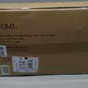 3-in-1 Aluminum Bedside Commode Toilet Shower Chair with Swivel Wheels 6.3 qt Bucket 4 Brake Casters Tool-Free Assembly Support Up to 300 lbs Height Adjustable Lightweight