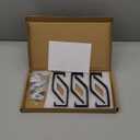 6 Pack Coat Hooks Wall Mount - Heavy Duty Hat Hangers, Large Wall Hooks for Mudroom Entryway Bathroom, Decorative Metal Hook Rack for Hanging Purse, Baseball Cap, Key, Backpack, Towel, Robe (Black)