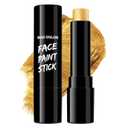 BADCOLOR Gold Eye Black Blendable Face Body Paint Stick, Waterproof Metallic Full Body Paint Sticks Makeup for Halloween Special Effects Cosplay Skeleton Clown Costume Parties
