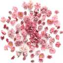 Floroom Mini Artificial Flower Heads Dusty Rose Fake Peony Daisy Rose Multicolor Small Faux Silk Flower Heads for Cake Craft Garland Wedding Party Graduation Cap DIY Home Decoration, 0.8"-3.6"