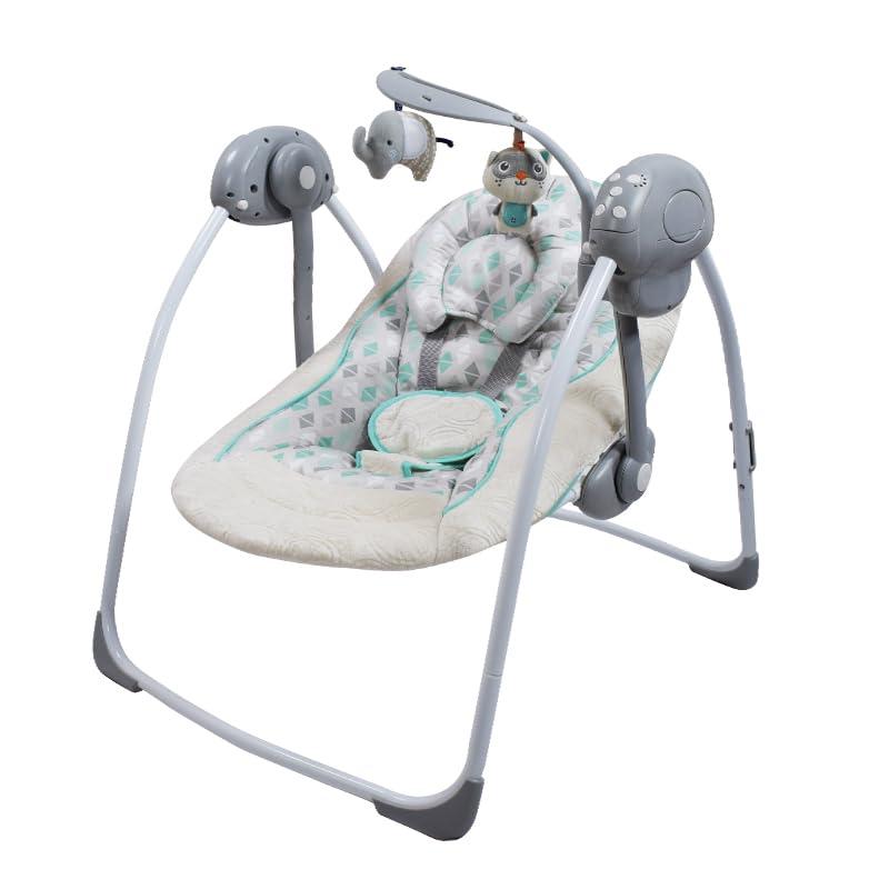 Comfort Portable Swing for Infant,Comfort Baby Swing Rocking Chair with Soothing MusicFoldable,Bionic Design, Folds EasyRemovable Toy Bar, 0-9 Months 6-20 lbs