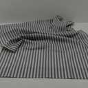 Cackleberry Home Black and White Ticking Stripe Cafe Curtains 28 Inches W x 36 Inches L Woven Cotton, Set of 2