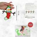 4E's Novelty Foam Christmas Snowman Stocking Ornament Craft (12 Pack) Christmas Crafts for Kids Toddlers 4-8, 8-12 Foam DIY Craft Kit Bulk