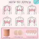 Hopkost Boob Tape Breast Lift Tape for Large Breasts with 2 Pcs Nipple Covers Invisible Boobtape for A-G Cup(Beige,3 in)