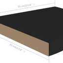 vidaXL Stylish Floating Corner Shelf - 13.8"x13.8"x1.5" - Quality Honeycomb MDF, Sturdy Metal - Black - Wall Mount - Modern Decor Display