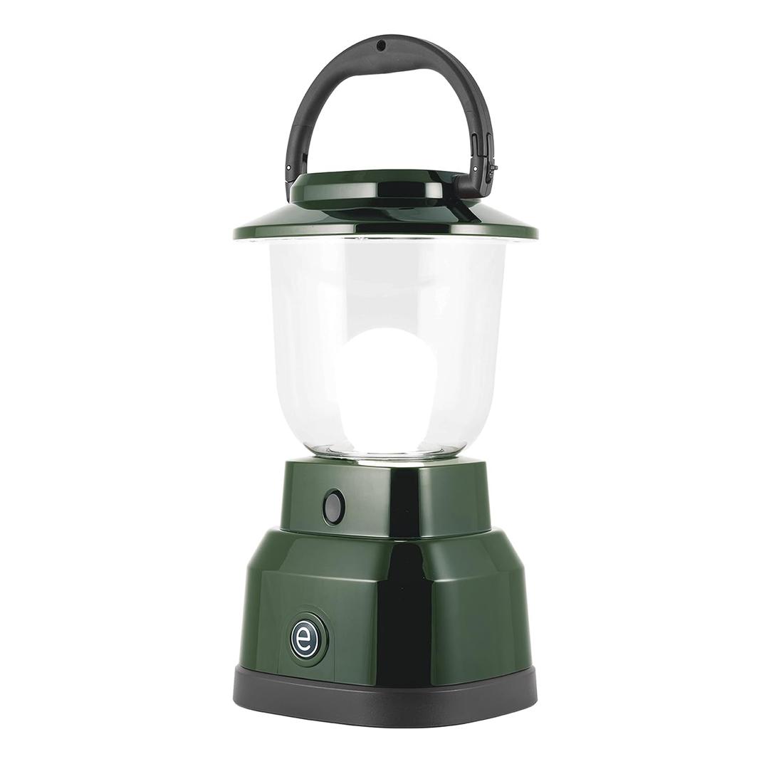 Enbrighten LED Lantern, Green, Battery Operated, 500 Lumens, 180 Hour Runtime, 4D, Bright White Finish, 3 Light Levels, Ideal for Outdoors, Camping, Hurricane, Storm, Tornado & Emergency, 11016