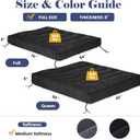 JUIKURY 8" Futon Mattress Full Size, Thick Futons Sofa Couch Bed Sleeper Sofa Bed, Floor Mattress for Adults, Roll Up Folding Mattres Shredded Foam Filling, Medium Firm(Frame Not Included)