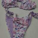 ZAFUL Women's Triangle Bikini Floral String Bikini Set Two Piece Swimsuit Bathing Suits S