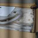 BIERUM Toddler Slide Set, 13 in 1 Kids Indoor Slide for Toddler 1-3, Indoor Outdoor Toddler Slide Playset with Basketball Hoop, Golf Game & Drawing Board, Baby Indoor Slide Playground, Cream&Gray