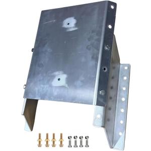 MJ-1-DP Jack Plate 4'' Setback Small Engine Jack Plate Adjustable Outboard Engine Jack Plate for Boats, Up to 35HP, Manual Height Adjustment, Includes Mounting Hardware (White)