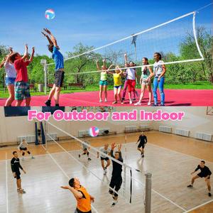 ELKCIP Volleyballs Official Size 5, Waterproof Soft Bulk Recreational Volley Balls and Net Bag for Indoor Outdoor Beach Pool Water Sand Game Training Match Gift for Beginner Teenager