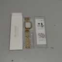 MioHHR Solid Stainless Steel Band Compatible with Apple Watch 42mm (Series 11 10), Metal Strap with Soft TPU Case for iWatch Series 11/10 42mm Women and Men, Gold