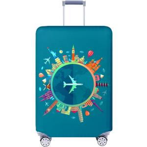 Travelkin Luggage Covers For Suitcase Tsa Approved,Suitcase Cover Protector Fit 18-32 Inch Luggage (Dreaming Blue-L)