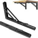 Folding Shelf Brackets 24 inch,Folding Brackets Heavy Duty Max.Load 410lb,DIY Space Saving Wall Mounted Folding Table,Pack of 2