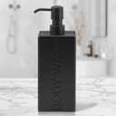 Rectangular Resin Dispenser Premium Bathroom Shampoo Conditioner Body Wash Bottle Modern Refillable Pump Design