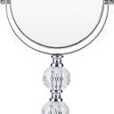 Hanjue Makeup Mirror, 360 Degree Swivel Vanity Mirror, Crystal Cosmetic Mirror, 1X/5X Magnifying Double Sided Mirror,Adjustable Makeup Mirror M020
