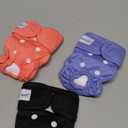 Pet Soft Washable Female Diapers (3 Pack) Female Dog Diapers, Comfort Reusable Doggy Diaper for Girl Dog in Period Heat (Sprightly, XS) (X-Small:7''-10'')