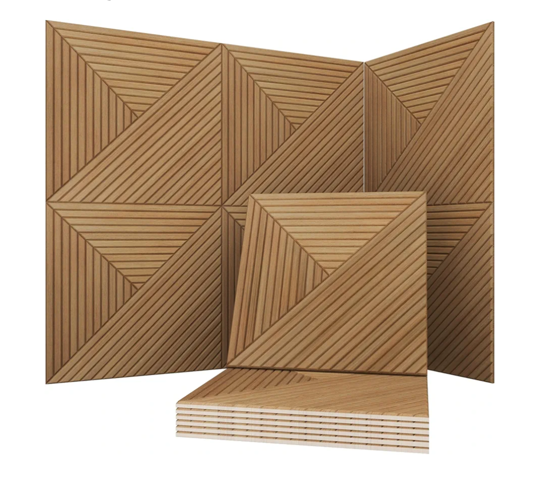 Acoustical Wall Panels, 6-Piece 23.62 X 23.62 Inches Art Acoustic Panels, Decorative Acoustic Panels, Acoustic Wall Panels, Sound Absorbing Wall Art, Arcadian Vortex