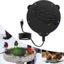Outdoors 100W Bird Bath Heater for Winter,Birdbath Deicer Pond De-icer Thermostatically Controlled Birdbaths Water Heater with 5.9 Ft Power Cord and Working Indicator Light (Black)