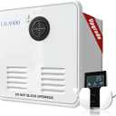 RV Tankless Water Heater, 65,000 BTU, 3.9 GPM, 2.80kPa, 12V Instant Endless Hot Water with 15 x 15 inches White Door and Remote Controller LED Display, Compatible with all RV