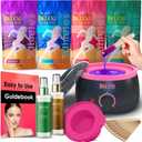 Waxing Kit for Athletes. Waxing kit for Women with Quick-Melting Wax Warmer + Salon Quality Wax for Hair Removal - Super Easy to Use for Men and Women - For Sensitive Skin (1.46 Ounce (Pack of 41))