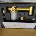 Wall Mount Bathroom Faucet Brushed Gold Bathroom Faucet Bathroom Sink Faucet with Single Handle and Rough in Valve Included