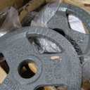 BalanceFrom Tri-Grip Cast Iron Weight Plates Set with 1-Inch Hole, Light Gray, for Standard Barbell, Home Gym, and Strength Training