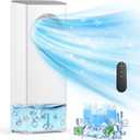 Evaporative Air Cooler, 3-IN-1 Swamp Cooler 24ft/ s, Portable Air Conditioners Windowless w/ Remote, 15H Timer, 80°Oscillation, Water Tank, 3 Ice Packs, Ac Cooling Fan for Indoor Room Bedroom White