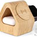 Bamboo Wireless Charging Station: 3-in-1 Charger Stand with Bamboo Cabin Style for Apple, iPhone 16, 15, 14, 13, 12 Series, Watch 10-2, Ultra, and AirPods 4-2, Pro, 23W MagSafe Fast Wireless Charger