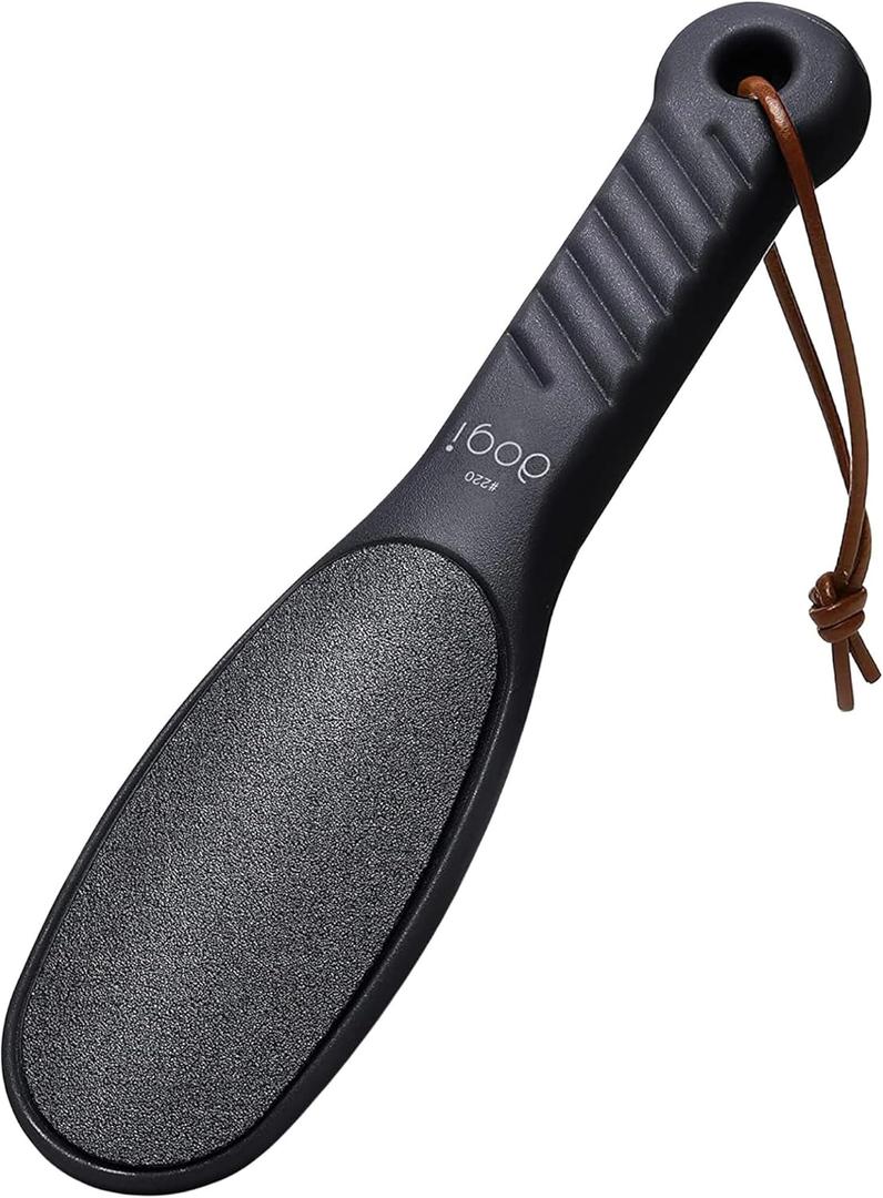 Foot rasp Pedicure Foot File - Removes Damaged and Hard Skin, Avoids Callus Buildup Gentle, Fine File for At-Home Professional Treatment (Black, Waterproof, Comes with Original Pouch)