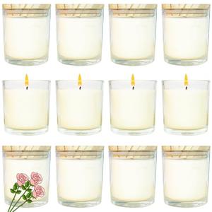 Veiuwa 9 Pcs 6 Oz Mini Soy Candles,Rose Scented Bulk Candle Set,Aromatherapy Candle,Great Stress Relieving Scented Candles for Girls as a Gift for Birthdays, Weddings Party Favors! Three Missing