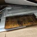 DWANTON Dog Crate Furniture with Cushion, Wooden Kennel Table with Double Doors, Indoor Dog House, Small/Medium/Large Size, 27.2" L, White+Rustic Brown