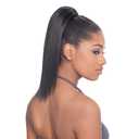 YAKY STRAIGHT 12" (1B) - FreeTress Equal Drawstring Ponytail (Off Black 1B)