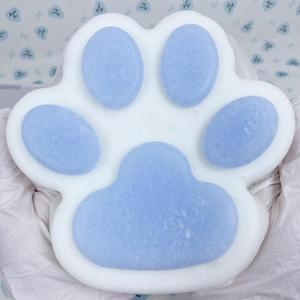 Cat Paw Squishy Big Fufu Squishies Giant Cat Paw Toy 5.5 Inch Large Paw Print Squishy Squeeze Toys Tangcii Pinch Family Silicone Stress Relief Cute Soft Sticky Toy for Adults Kids (Blue)