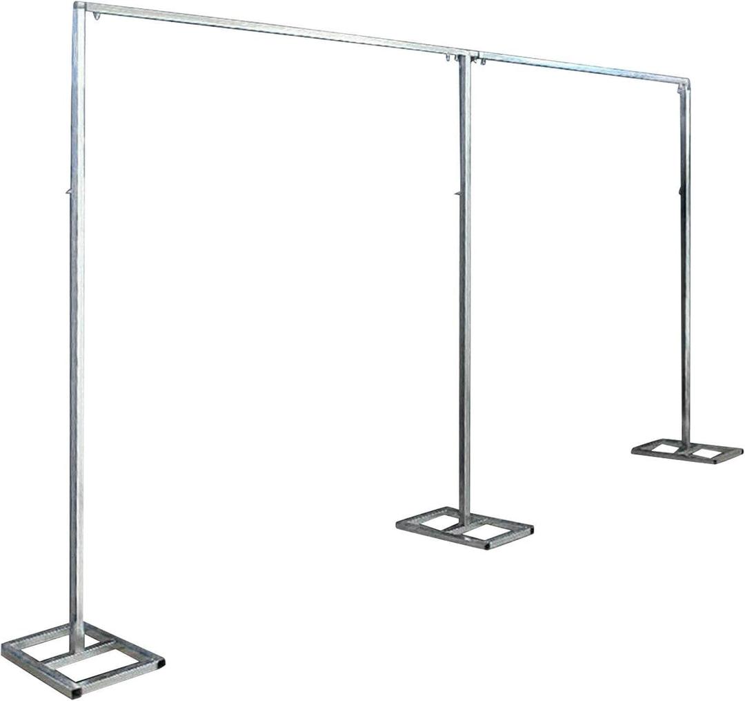 Gdrasuya10 10x20FT Backdrop Stand,Pipe and Drape Backdrop Stand for Parties,Pipe Kit Curtain Frame,Curtain Frame Stand,Studio Photography Background Support System