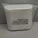 IEEK 12 Liter Rectangular Plastic Trash Can with Press Top Lid,White Modern Wastebasket Thin Trash Cans,3.2 Gallon Garbage Container Bin for Bathroom,Bedroom,Kitchen,Office and Powder Room