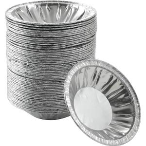 50 Pack - Pie Pans 4 inch,Mini Pie Tins HEAVY-DUTY Disposable Aluminum Foil Tart/pie Pans for Baking Easily Stack & Store, Freeze & Reheat